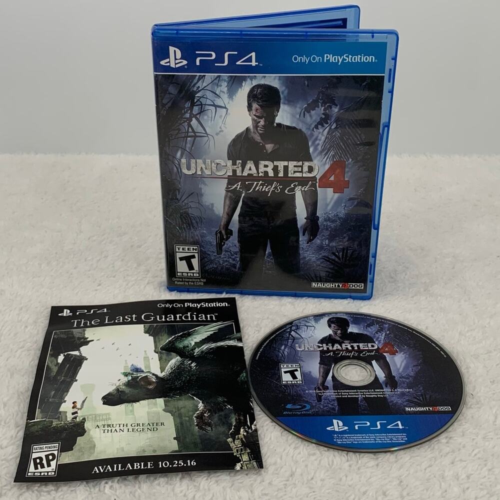 Uncharted 4 A Thiefs End PS4 Game 2016 Sony PlayStation 4 Tested Shooter Action